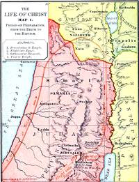 The Life of Jesus, Map 1: His Early Years